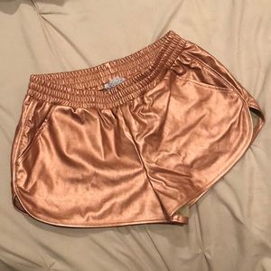 Light Pink Metallic Short